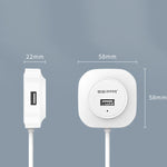 Jasoz Hochgeschwindigkeits USB2.0 4-Port HUB 1 zu 4 Docking HUB, Schwarz 0,3m, Schwarz 0,5m, Schwarz 1,2m, Weiß 0,3m, Weiß 0,5m, Weiß 1,2m