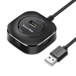 Jasoz Hochgeschwindigkeits USB2.0 4-Port HUB 1 zu 4 Docking HUB, Schwarz 0,3m, Schwarz 0,5m, Schwarz 1,2m, Weiß 0,3m, Weiß 0,5m, Weiß 1,2m