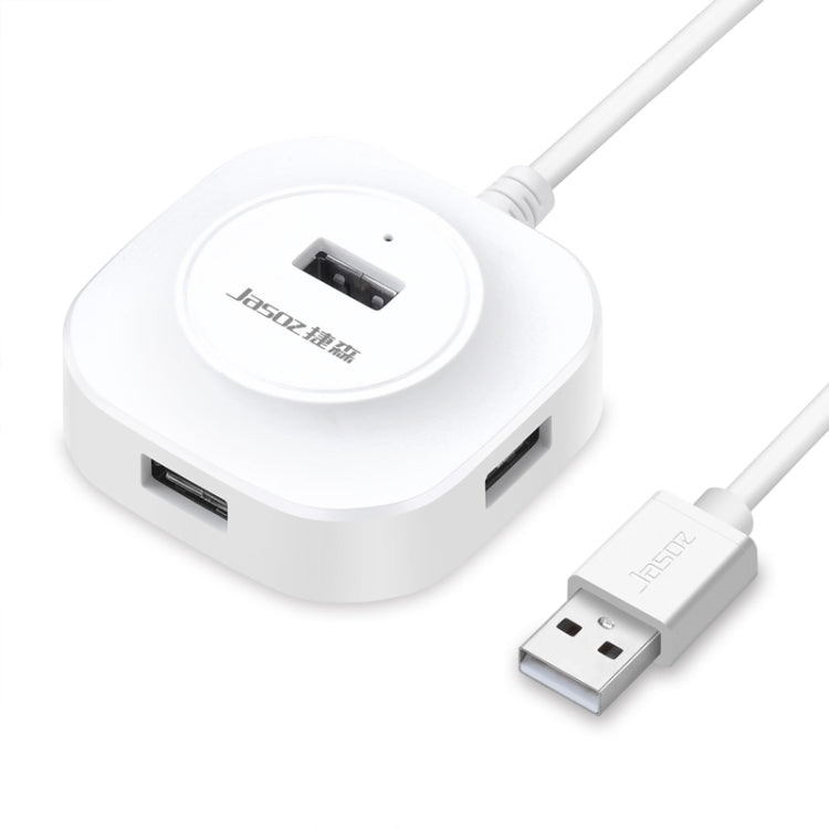 Jasoz Hochgeschwindigkeits USB2.0 4-Port HUB 1 zu 4 Docking HUB, Schwarz 0,3m, Schwarz 0,5m, Schwarz 1,2m, Weiß 0,3m, Weiß 0,5m, Weiß 1,2m