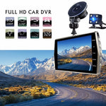 4-Zoll HD 1080P Dual-Objektiv Nachtsicht Front- und Heck-Video-Fahrtenschreiber, 1080P