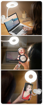 YAGE YG-8102 2W 18LEDs Touch-Schalter 3-Stufen Dimmung Klemmlampe Augenschutz LED-Licht