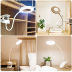 YAGE YG-8102 2W 18LEDs Touch-Schalter 3-Stufen Dimmung Klemmlampe Augenschutz LED-Licht