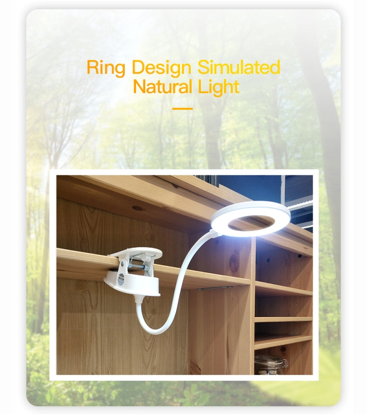 YAGE YG-8102 2W 18LEDs Touch-Schalter 3-Stufen Dimmung Klemmlampe Augenschutz LED-Licht