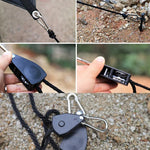 CF-150 Outdoor Camping Seileinstellschlaufe für Zeltvordach Winddichte Seilstopper
