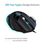 GAMING BLOODBAT GM02 7-Tasten USB-Kabelgebundene Optoelektronik-Gaming-Maus mit digitaler Atemlichtfunktion