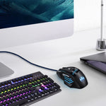 GAMING BLOODBAT GM02 7-Tasten USB-Kabelgebundene Optoelektronik-Gaming-Maus mit digitaler Atemlichtfunktion