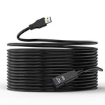 D.Y.TECH USB 3.0 Stecker zu Buchse Verlängerungskabel Doppelgeschirmtes Chip-Datenkabel, Länge:, 10m, 15m