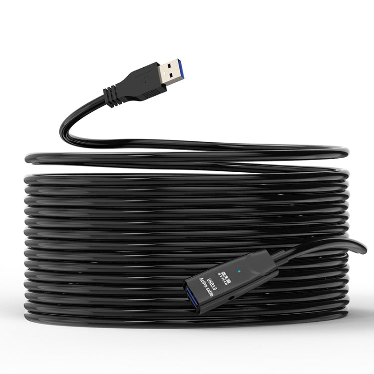 D.Y.TECH USB 3.0 Stecker zu Buchse Verlängerungskabel Doppelgeschirmtes Chip-Datenkabel, Länge:, 10m, 15m