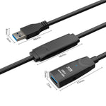 D.Y.TECH USB 3.0 Stecker zu Buchse Verlängerungskabel Doppelgeschirmtes Chip-Datenkabel, Länge:, 10m, 15m