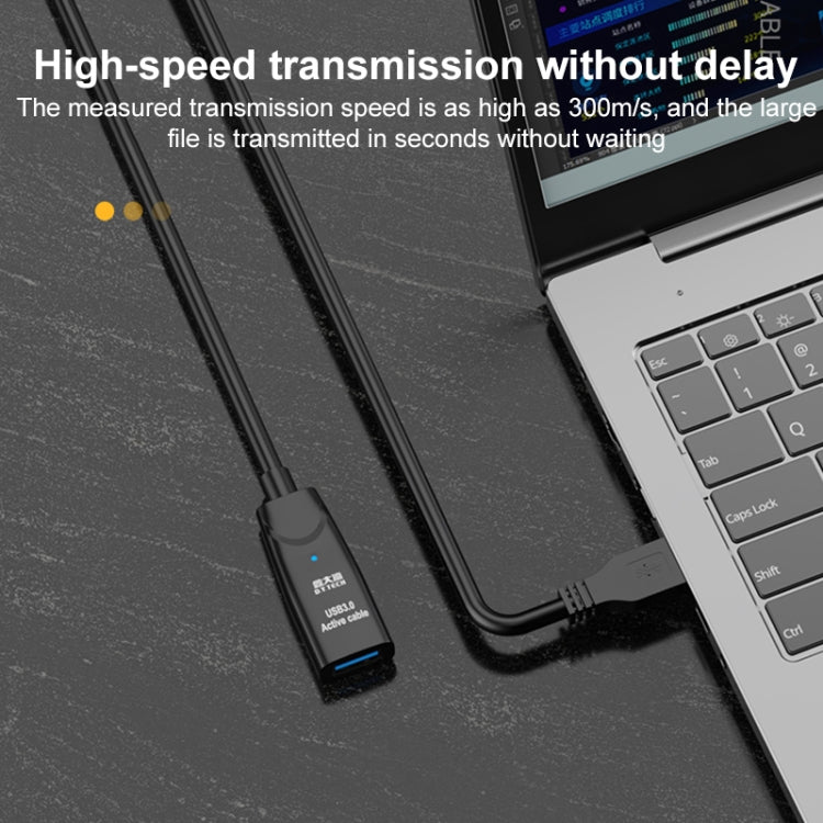 D.Y.TECH USB 3.0 Stecker zu Buchse Verlängerungskabel Doppelgeschirmtes Chip-Datenkabel, Länge:, 10m, 15m