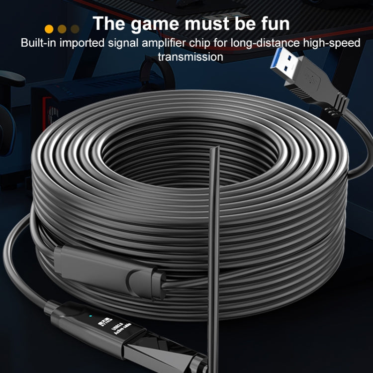 D.Y.TECH USB 3.0 Stecker zu Buchse Verlängerungskabel Doppelgeschirmtes Chip-Datenkabel, Länge:, 10m, 15m