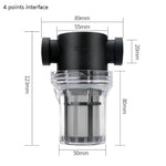 Wasserrohr Vorderer Kunststofffilter Gartenbewässerung Wasserreiniger, Spezifikation:, 4-Punkt Schnittstelle 40 Mesh