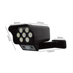 Solar-Sensor-LED-Wandleuchte, Überwachungskamera-Simulation, Blendschutz, Diebstahlschutz, Straßenlampe, Stil:, Fernbedienung (42LED), Fernbedienung (77LED)