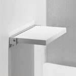 TX-116N-UP Duschsitz für Bad, Senioren, Haushalt, Wandmontierter Klapphocker für die Toilette, Schwarz, Weiß