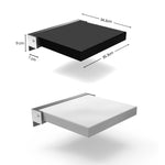 TX-116N-UP Duschsitz für Bad, Senioren, Haushalt, Wandmontierter Klapphocker für die Toilette, Schwarz, Weiß