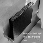 TX-116N-UP Duschsitz für Bad, Senioren, Haushalt, Wandmontierter Klapphocker für die Toilette, Schwarz, Weiß