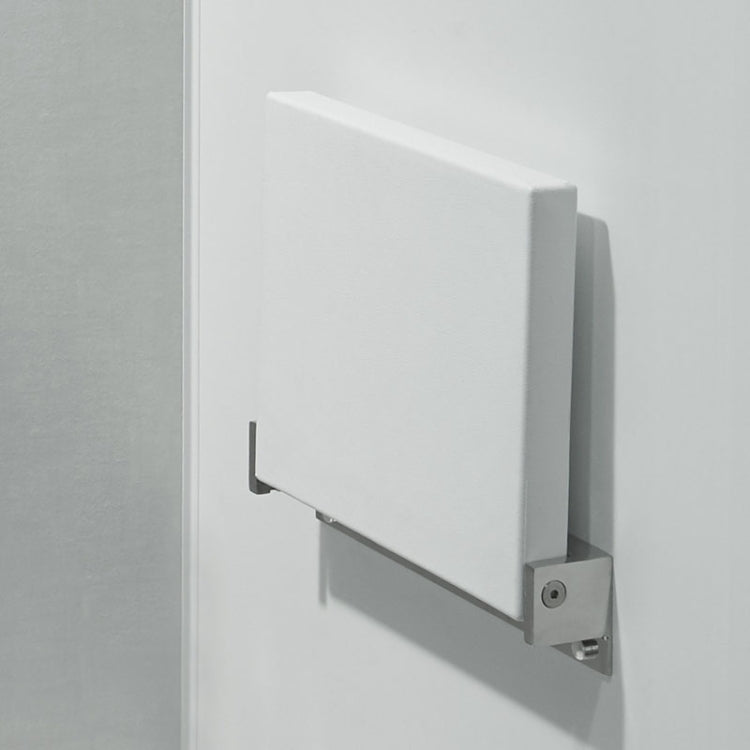 TX-116N-UP Duschsitz für Bad, Senioren, Haushalt, Wandmontierter Klapphocker für die Toilette, Schwarz, Weiß