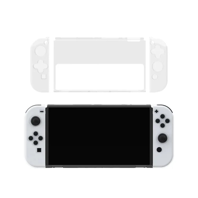 DOBE Game Controller Transparente Kristallhülle aus TPU Schutzhülle für Switch OLED Konsole, TNS-1133C