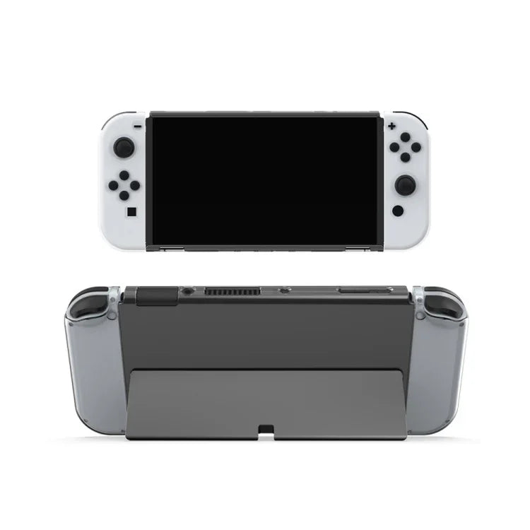 DOBE Game Controller Transparente Kristallhülle aus TPU Schutzhülle für Switch OLED Konsole, TNS-1133C