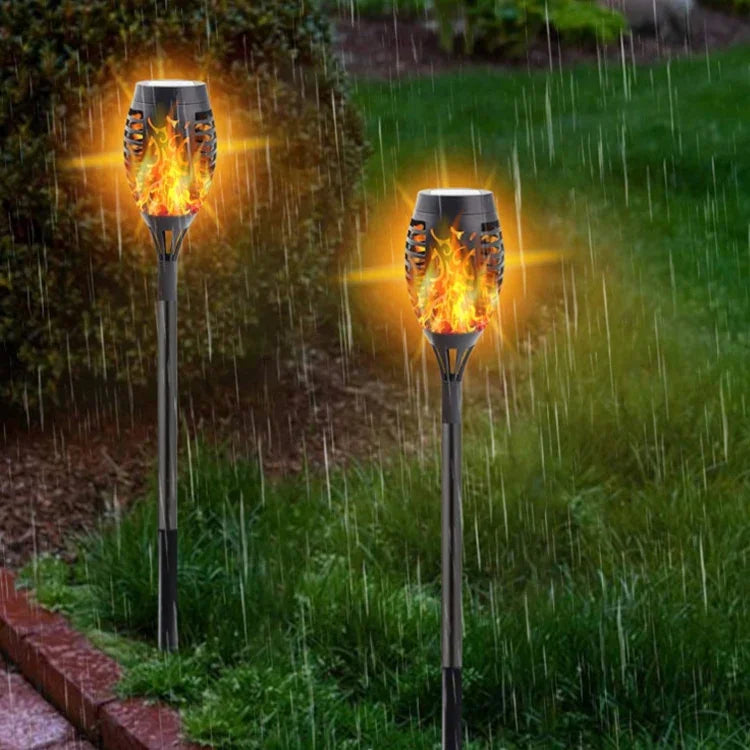 2er-Set Solar-Flammenleuchten für den Außenbereich, Hof, Park, Rasendekoration, wasserdichte Landschaftsleuchte