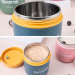 Tragbarer, isolierter Suppenbecher mit Deckel, Frühstücks-Brotdose für Büroangestellte, Pink, Blau, Grün