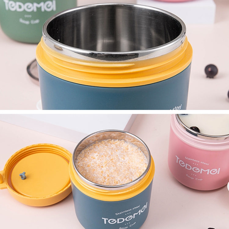 Tragbarer, isolierter Suppenbecher mit Deckel, Frühstücks-Brotdose für Büroangestellte, Pink, Blau, Grün