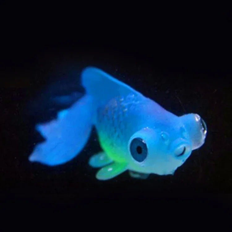 Nachtlicht Simulation Aquarium Dekorationen Umweltfreundliches Silikon Bunte Fische, 1 Roter Betta, 2 Brauner Betta, 3 Blauer Betta, 4 Blauer Goldfisch, 5 Roter Goldfisch, 6 Brauner Goldfisch