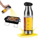 Edelstahl Sprühflasche BBQ Öl- und Essigsprüher, Öl Sprühflasche zum Drücken