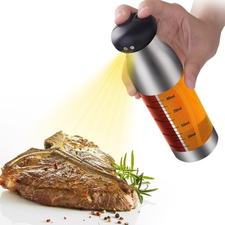 Edelstahl Sprühflasche BBQ Öl- und Essigsprüher, Öl Sprühflasche zum Drücken