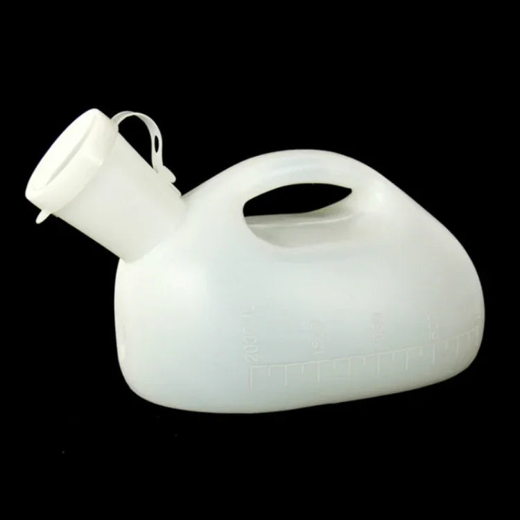2000ML Reise-Nachttopf, Baby, Kind, auslaufsicher, tragbares Urinal, Männer mit Deckel, verdickter Nachtopf für ältere Erwachsene, großes Fassungsvermögen, 2 Stück, 2000ML (Weiß)