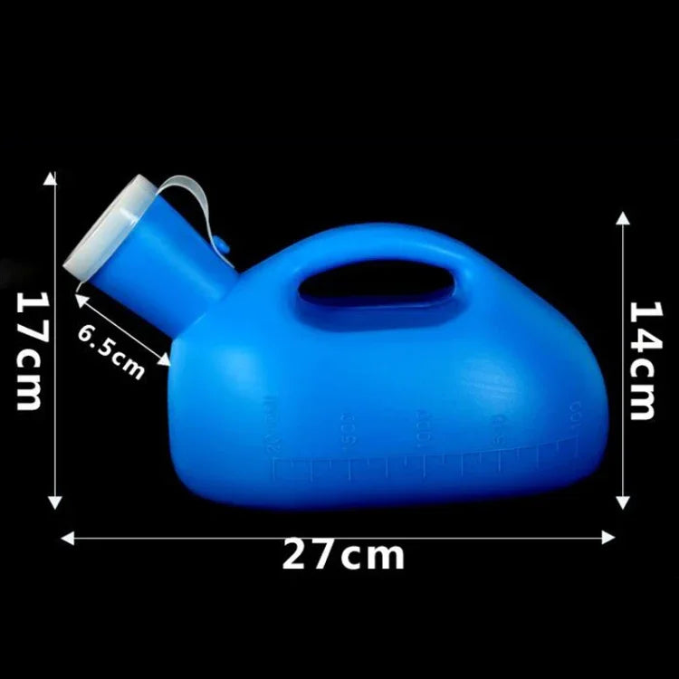 2000ML Reise-Nachttopf, Baby, Kind, auslaufsicher, tragbares Urinal, Männer mit Deckel, verdickter Nachtopf für ältere Erwachsene, großes Fassungsvermögen, 2 Stück, 2000ML (Weiß)