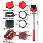 Mover höhenverstellbares Umzugswerkzeug-Set mit Hebel-Möbelrollern, 13-teiliges Set, 5-teiliges Set