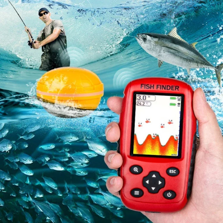 Farb-HD-Bildschirm USB-Lade-Punktmatrix-Fischfinder, zufällige Farblieferung, HD-Bildschirm Fischfinder