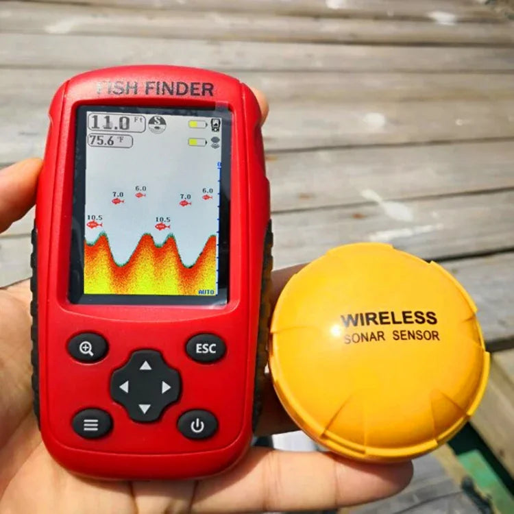 Farb-HD-Bildschirm USB-Lade-Punktmatrix-Fischfinder, zufällige Farblieferung, HD-Bildschirm Fischfinder