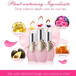 Transparenter, farbverändernder Feuchtigkeits-Gel-Blumen-Lippenbalsam, langanhaltend, hellrosa, rosarot, dunkelrot, gelb, hellgrün, lila