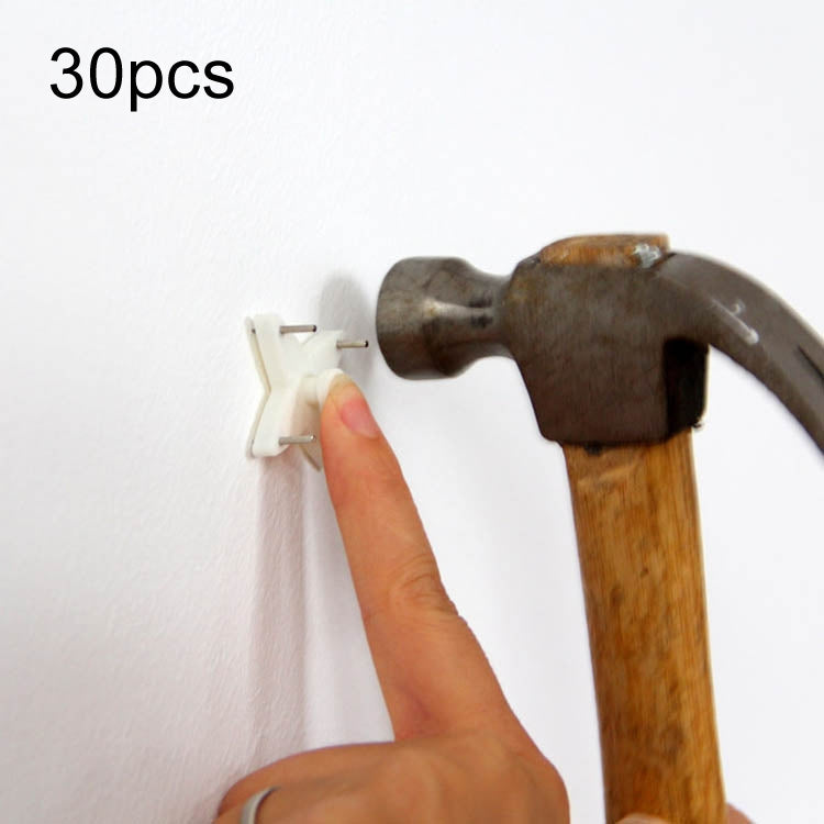 30 Stück druckfreier Hängehaken, starke Wand, unsichtbare Klammer, Fotorahmen, Fotowand ohne Spurnägel, Spezifikation:, Extra Groß, Groß, Mittel, Kartenschlitz