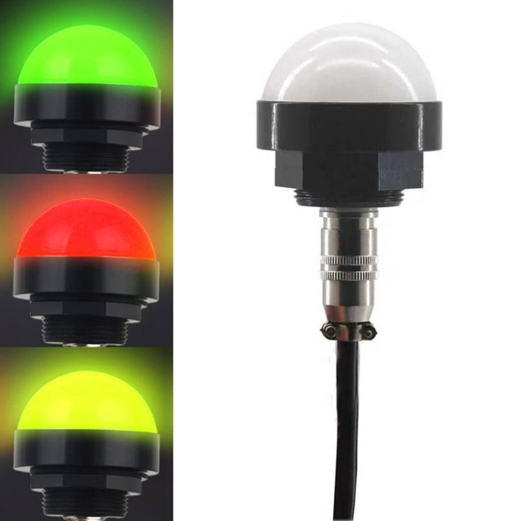 24V Sicherheits-Dreifarben-Warnlicht Alarm LED Halbkugelförmiger Wasserdichter Indikator, Stil 1, Stil 2