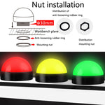 24V Sicherheits-Dreifarben-Warnlicht Alarm LED Halbkugelförmiger Wasserdichter Indikator, Stil 1, Stil 2