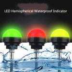 24V Sicherheits-Dreifarben-Warnlicht Alarm LED Halbkugelförmiger Wasserdichter Indikator, Stil 1, Stil 2