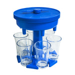 6 Tassen Weinspender Automatische Weichenweiche mit Spiel-Drehteller, Stil:, Rund Blau mit Transparentem Becher, Rund Blau mit Farbbecher, Rund Grau mit Transparentem Becher, Rund Grau mit Farbbecher, Rund Braun mit Transparentem Becher