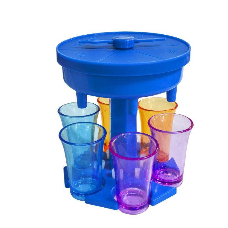 6 Tassen Weinspender Automatische Weichenweiche mit Spiel-Drehteller, Stil:, Rund Blau mit Transparentem Becher, Rund Blau mit Farbbecher, Rund Grau mit Transparentem Becher, Rund Grau mit Farbbecher, Rund Braun mit Transparentem Becher