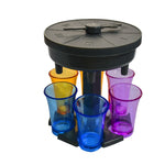 6 Tassen Weinspender Automatische Weichenweiche mit Spiel-Drehteller, Stil:, Rund Blau mit Transparentem Becher, Rund Blau mit Farbbecher, Rund Grau mit Transparentem Becher, Rund Grau mit Farbbecher, Rund Braun mit Transparentem Becher