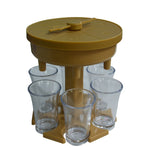 6 Tassen Weinspender Automatische Weichenweiche mit Spiel-Drehteller, Stil:, Rund Blau mit Transparentem Becher, Rund Blau mit Farbbecher, Rund Grau mit Transparentem Becher, Rund Grau mit Farbbecher, Rund Braun mit Transparentem Becher