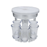 6 Tassen Weinspender Automatische Weichenweiche mit Spiel-Drehteller, Stil:, Rund Blau mit Transparentem Becher, Rund Blau mit Farbbecher, Rund Grau mit Transparentem Becher, Rund Grau mit Farbbecher, Rund Braun mit Transparentem Becher