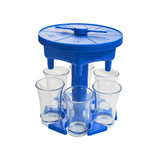 6 Tassen Weinspender Automatische Weichenweiche mit Spiel-Drehteller, Stil:, Rund Blau mit Transparentem Becher, Rund Blau mit Farbbecher, Rund Grau mit Transparentem Becher, Rund Grau mit Farbbecher, Rund Braun mit Transparentem Becher