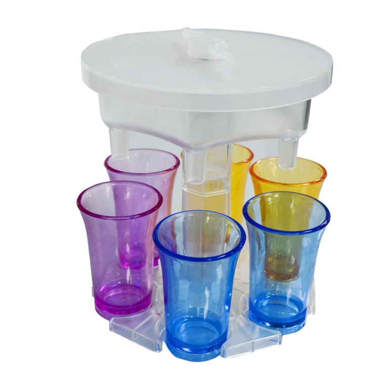6 Tassen Weinspender Automatische Weichenweiche mit Spiel-Drehteller, Stil:, Rund Blau mit Transparentem Becher, Rund Blau mit Farbbecher, Rund Grau mit Transparentem Becher, Rund Grau mit Farbbecher, Rund Braun mit Transparentem Becher