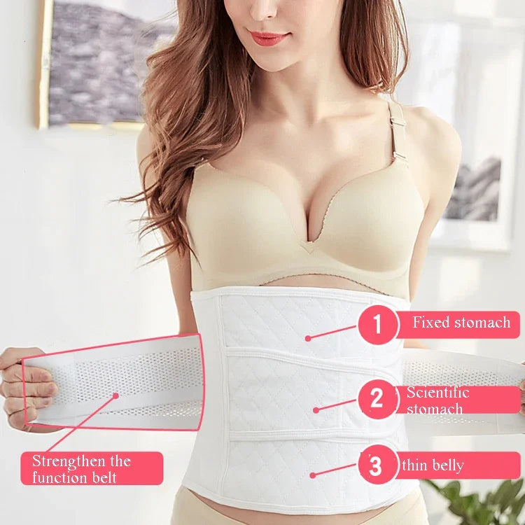 Bauchgurt aus Baumwollgaze für die Zeit nach Kaiserschnitt oder normaler Geburt, Stützgürtel, Größen: M, L, XL, XXL