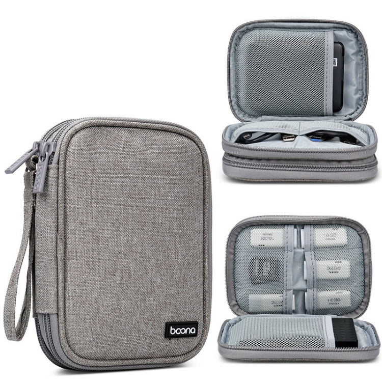 Baona BN-C003 Schutzcover für mobile Festplatte Tragbare Festplatten-Tasche, Doppellagig (Grau), Doppellagig (Schwarz), Einlagig (Grau), Einlagig (Schwarz)
