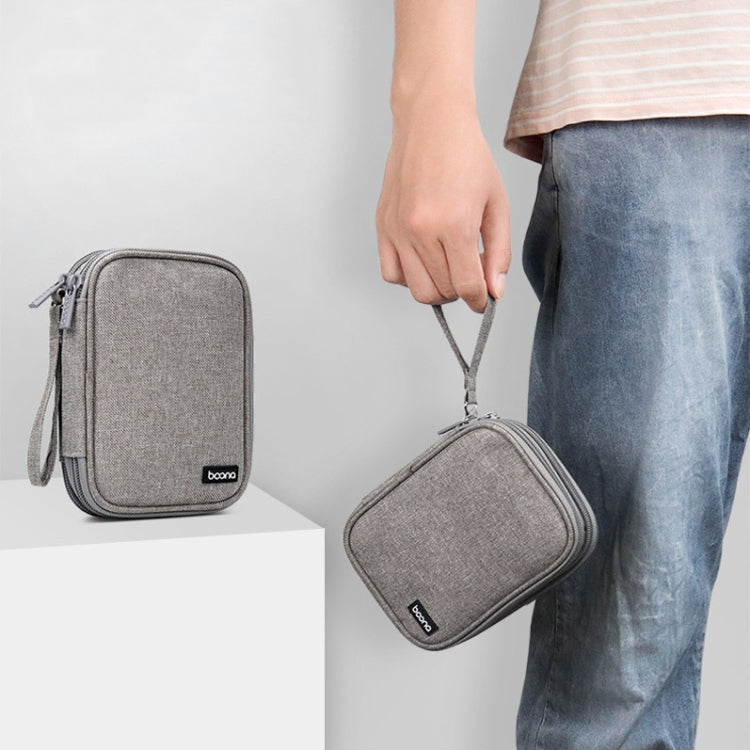 Baona BN-C003 Schutzcover für mobile Festplatte Tragbare Festplatten-Tasche, Doppellagig (Grau), Doppellagig (Schwarz), Einlagig (Grau), Einlagig (Schwarz)