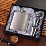 Tragbares Edelstahl-Flachmann-Set mit Weinkelch-Trichter, 7OZ Gelb Grunge, 7OZ Grau Grunge, 7OZ Jack Gelb Grunge, 7OZ Jack Grau Grunge, 7OZ Jack Schwarz Kern